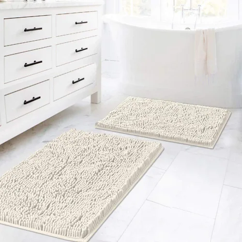 Vista 26 de H.VERSAILTEX Alfombras de Baño para Baño Antideslizantes de Felpa Chenille Extra Suaves y Absorbentes para Cuarto de Ducha Lavables a Máquina