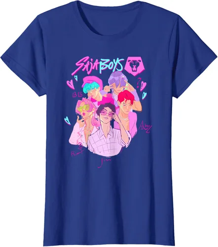 Vista 36 de Kpop Demon Hunters Camiseta Saja Boys Heartthrob con licencia