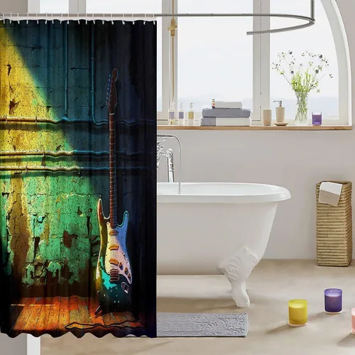 Vista 56 de Feelyou Cortina de ducha con diseño de gato para decoración de baño, bonita cortina de baño para puestos de bañeras, accesorios de baño divertidos