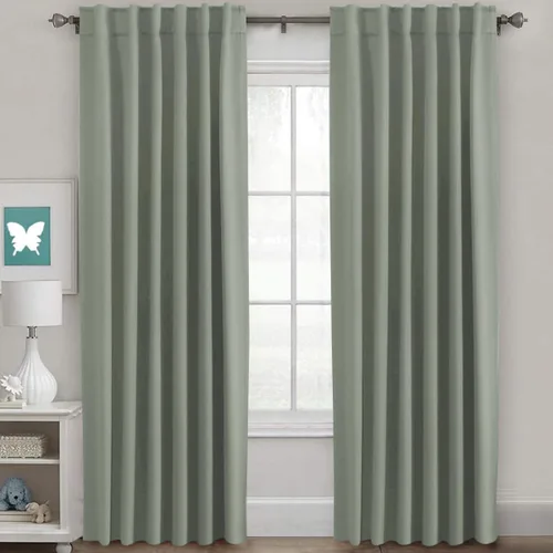 Vista 195 de H.VERSAILTEX Cortinas Opacas con Aislamiento Térmico, Paneles de Tratamiento de Ventanas que Oscurecen la Habitación, Cortinas Opacas para Sala