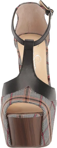 Vista 2 de Jessica Simpson Danny 10 Sandalias con plataforma de tacón de bloque impreso para mujer