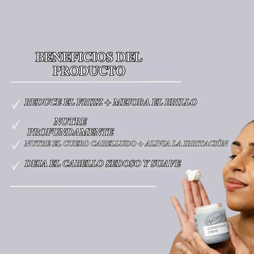 Vista 2 de UpCircle Dúo para el cuidado del cabello - Crema de champú y acondicionador - Aceite de romero, aceite de coco + vitamina E - Previene