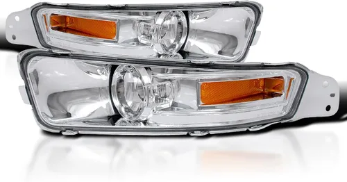 Vista 8 de SPEC-D TUNING Faros de parachoques con carcasa negra y lentes transparentes compatibles con Ford Mustang Gt V6 2005-2009, par de montaje izquierdo
