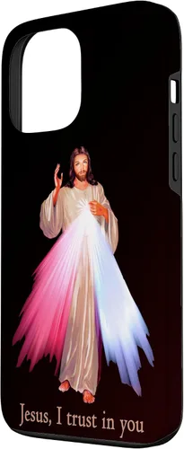 Vista 2 de Funda para iPhone 13 Pro Max Jesús con la que confío en ti Divina Misericordia Misericordiosa Jesús