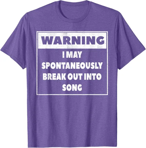 Vista 9 de Advertencia I may Spontaneously romper en canción camiseta