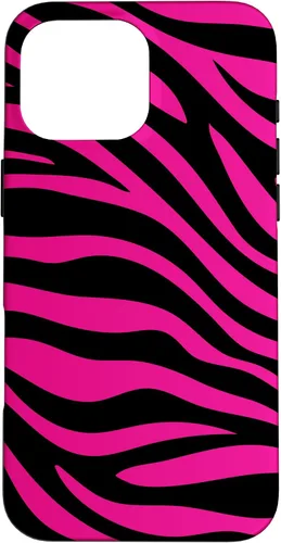 Vista 19 de Zebra Animal Print Pattern Black and Pink Cute Phone Case for iPhone 17