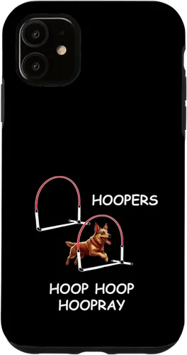 Vista 5 de iPhone 15 Dog Agility Dog Hoopers - Aussie Heeler - Hoop Hoop Hoopray Case