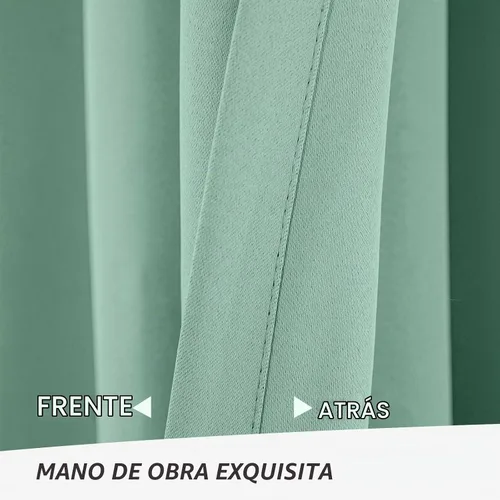 Vista 7 de MYSKY HOME Cortinas Aqua para Armario para Entrada Cortina Opaca para Puerta para Sala de Estar Cortina Oscurecedora de Habitación con Ojales