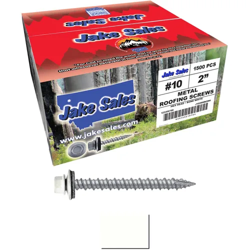 Vista 248 de Tornillos para techos de metal gris ABC 10 x 1 - Cabezal hexagonal - Arandela EPDM - Arandela de arranque automático/roscado - 1 bolsa - 250