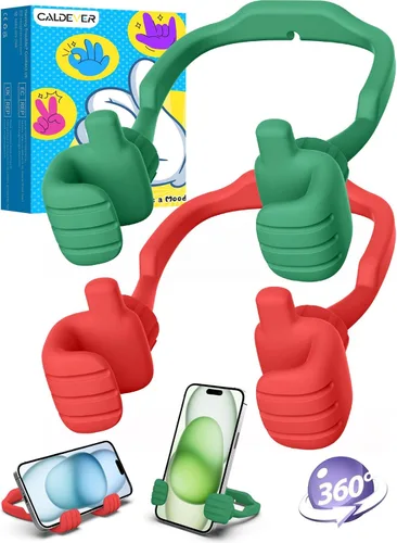 Vista 9 de Rellenos de calcetín para adolescentes, niñas, niños, adultos Soporte para teléfono celular: SOPORTE DE TELEFONO CELULAR PEREZOSO CON PULGAR HACIA