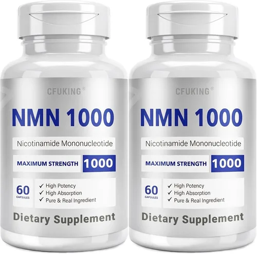 Vista 10 de NMN 1000 mg por porción de máxima fuerza, 99% NMN puro (mononucleótido de nicotinamida) para NAD, células, inmune, energía, antienvejecimiento