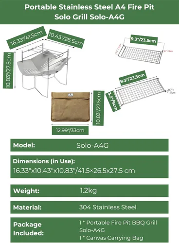 Vista 9 de Campingmoon - Parrilla de fogata para fogata de campamento con rejillas 2 rejillas de cocción