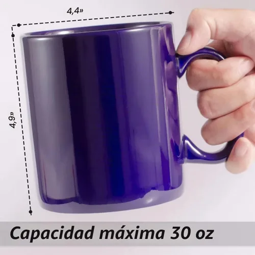 Vista 3 de BYCNZB Juego de 2 tazas de café de cerámica súper grandes de 30 onzas (cobalto)