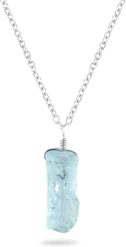 Vista 6 de Colgante delicado de piedras preciosas naturales crudas, collar de piedras ásperas surtidas, hecho a mano, joyería hipoalergénica bohemia