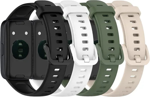 Vista 8 de E ECSEM Bandas compatibles con Huawei Band 10/9/8 Smartwatch de repuesto de silicona ajustable, correa de accesorio para Huawei Band 10/9/8 pulseras