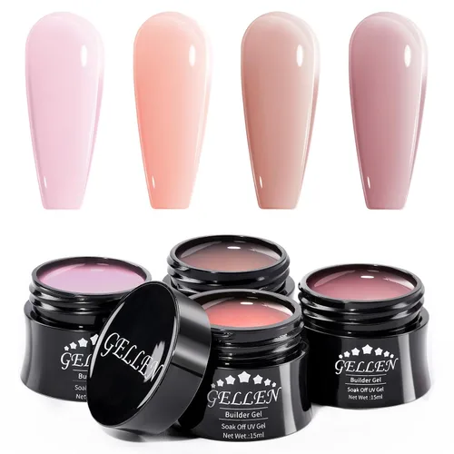 Vista 15 de GELLEN Gel constructor para uñas - Gel duro 10 en 1 para esculpir la Azul Amarillo Rojo Verde