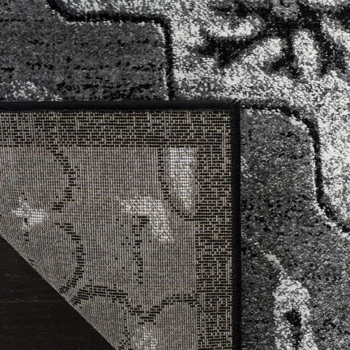 Vista 5 de SAFAVIEH Vintage Hamadan Collection - Alfombra de pasillo, 2.3 x 8 pies, gris claro y gris, diseño persa oriental, no desprende pelusa y de fácil