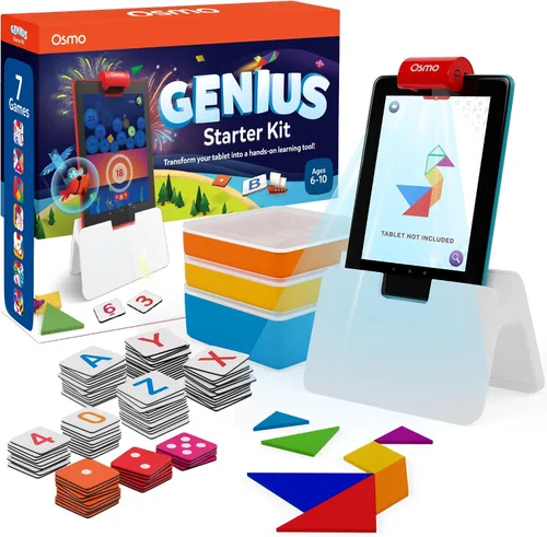 Vista 11 de Osmo Kit de genios, de 6 a 10 años, juegos de ortografía, matemáticas y creatividad, tableta Fire