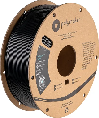 Vista 15 de Polymaker Filamento ABS Pro para impresora 3D de 0.069 pulgadas, color negro, ABS de grado de ingeniería de 2.2 lbs con alta resistencia al calor