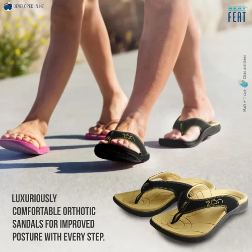 Vista 4 de Neat Feat Women's Zori Sport Orthotic Slip-on Sandals Flip-Flop