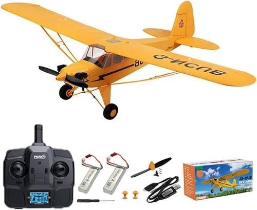 Vista 8 de Avión RC de control remoto de 5 canales J3-CUB de Park10 Toys para adultos con motor sin escobillas 1406 al aire libre, avión de ala fija de 3D6G