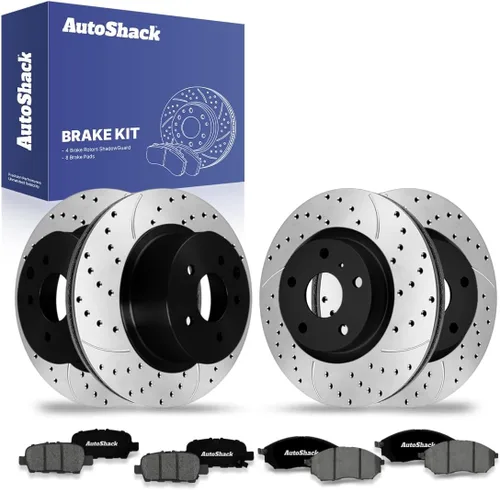 Vista 13 de AutoShack Rotores de Freno Delanteros y Traseros Pastillas de Freno de Cerámica Repuesto Para Nissan 370Z 350Z INFINITI G35 M35 EX35 G25 QX50 M45