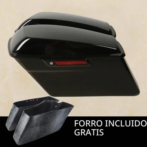 Vista 3 de TCT-MOTORPARTS Alforjas duras+soporte de conversión para Harley 1984-2017 Softail Heritage Classic Fatboy Springer Night Train Bad Boy Negro