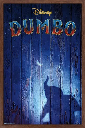 Vista 16 de Trends International Disney Dumbo - Póster de pared Teaser, 14.725 x 22.375 pulgadas, versión enmarcada de madera de granero Versión enmarcada