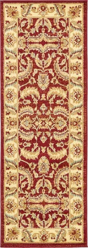 Vista 29 de Unique Loom - Colección Voyage - Alfombra redonda tradicional oriental, marrón, Polipropileno, Marrón/Azul Claro