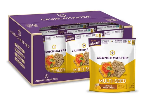 Vista 11 de Crunchmaster Ajo tostado sin gluten de múltiples semillas, bolsas de 4 onzas (paquete de 12)