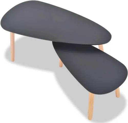 Vista 4 de Mesa auxiliar, mesa de centro y escritorio, mesa de centro de madera maciza adecuada para sala de estar, oficina, balcón, sala de estar familiar
