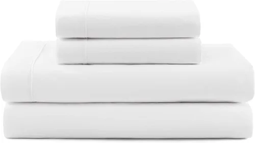 Vista 42 de Tommy Hilfiger - Sábanas para cama individual, ropa de cama de percal de algodón crujiente y fresca con funda de almohada a juego, juego de cama