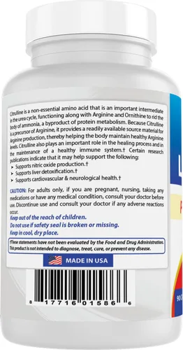 Vista 7 de Best Naturals Cápsulas de L-citrulina – 1500 mg/porción – Sin OMG – Sin gluten – 90 cápsulas (90 unidades (paquete de 1))