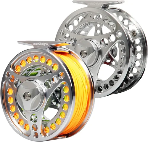 Vista 7 de 3/4 5/6 7/8 9/10WT Carrete de pesca con mosca con combinación de líneas, 3, 5, 8 WT Líder de respaldo de línea de mosca mecanizado CNC