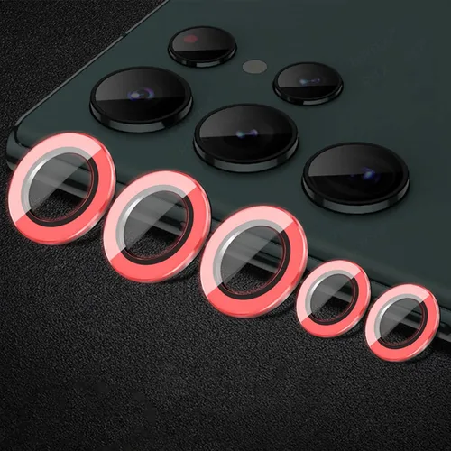 Vista 25 de Compatible con iPhone 11 Pro/11Pro Max/12 Pro Luminous Camera Lens Protector Ultra Thin Película de vidrio templado Protector de pantalla de cámara