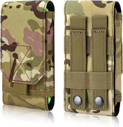 Vista 15 de Funda táctica Molle para teléfono, bolsa universal para cinturón para iPhone 17 Pro Max/17 Pro/17/16 Pro Max/15 Pro Max/14 Pro Max/13/12, Samsung
