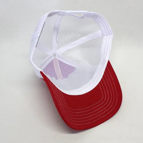 Vista 10 de Gorra de béisbol de camionero de malla de algodón de dos tonos de malla de algodón de dos tonos