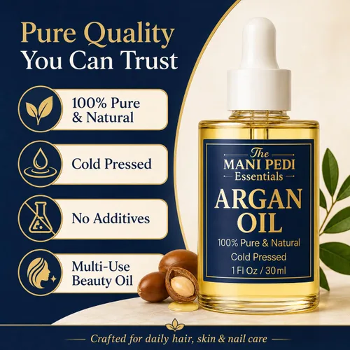 Vista 3 de TMPE Aceite de argán 100% puro, prensado en frío. Fuente natural de vitamina E y antioxidantes. Aceite de uso diario para cabello, piel y cuerpo, 1