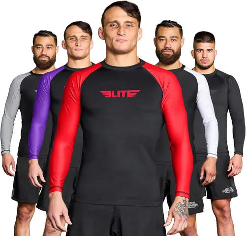 Vista 35 de Elite Sports MMA, BJJJ, No-Gi, protección de entrenamiento de manga corta