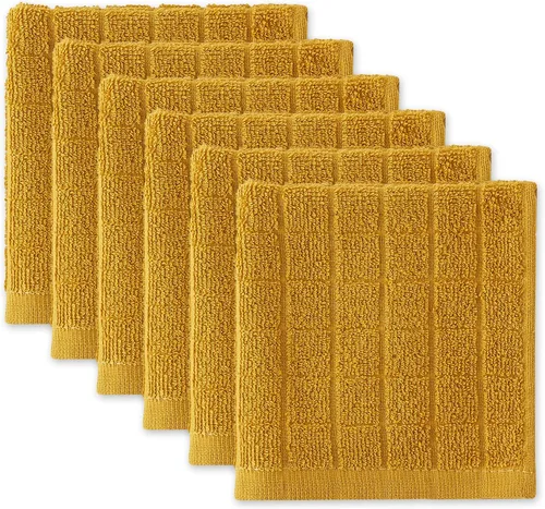 Vista 12 de DII Basic Terry Collection - Juego de paños de cocina sólidos para ventana, 12 x 12, aguacate, 6