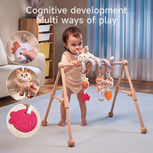 Vista 3 de TUMAMA - Juguetes en espiral para asiento de automóvil, juguetes para bebés de 0, 3, 6, 9, 12 meses, cochecito infantil, juguetes colgantes