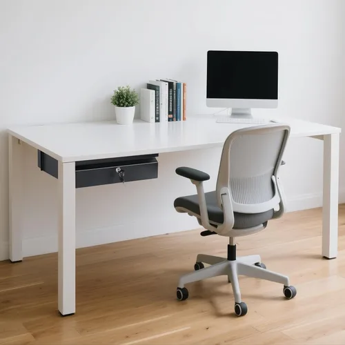 Vista 2 de Cajón para debajo del escritorio, 15.7 x 11.8 x 4.3 pulgadas Under Desk Pull Out Drawer with Lock and Keys, 4.3” & 7.5” Optional Bracket Height