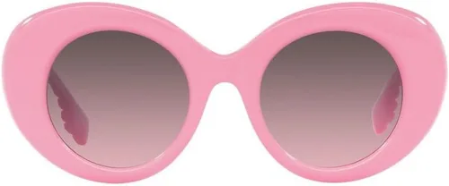 Vista 2 de BURBERRY BE 4370U 40295M Gafas de sol redondas de plástico rosa lente gradiente gris rosa, Rosado