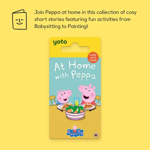 Vista 2 de YOTO Peppa Pig: at Home with Peppa - Tarjeta de audio para niños para usar con reproductor y mini dispositivo de audio todo en 1, educativa y sin