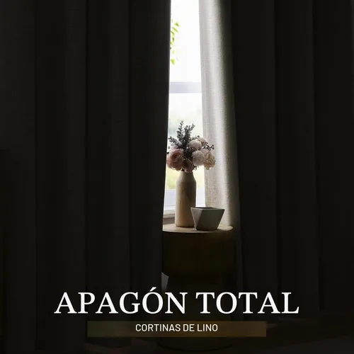 Vista 2 de Anpark Cortinas 100% opacas para dormitorio, cortina opaca de lino estilo granja de 84 pulgadas de largo, juego de 2 paneles, cortinas de ventana