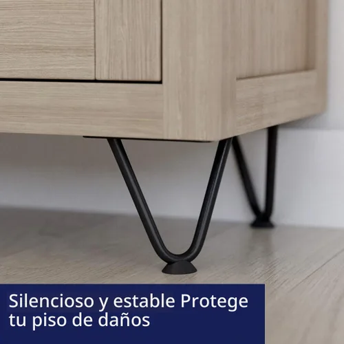 Vista 6 de SMARTSTANDARD Patas de muebles de horquilla de alta resistencia de 4 Negro