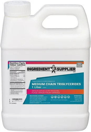 Vista 5 de Aceite MCT – 8.5 fl oz (8.33 onzas) Derivado de palma sostenible – Grado alimenticio USP – Sin OGM – Halal – para nutrición deportiva, dieta
