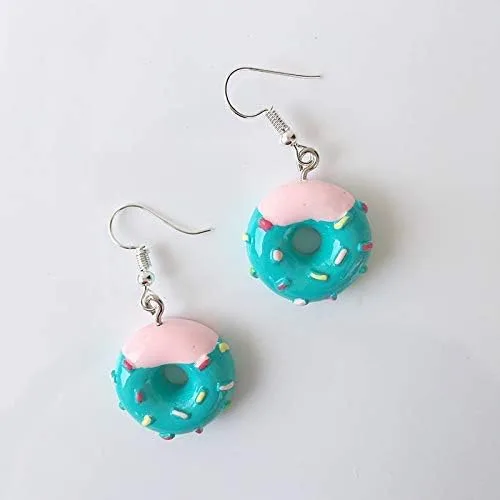 Vista 6 de Lindos aretes colgantes de resina para mujeres y niñas