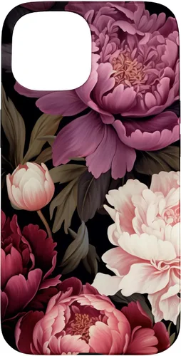 Vista 6 de Carcasa para iPhone 17 con diseño floral de peonía rosa magenta y rubor