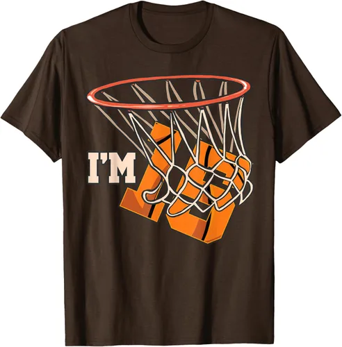 Vista 7 de Camiseta número 15 con temática de baloncesto para fiesta de cumpleaños, Negro, S